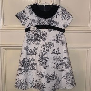 Trish Scully Dress Girls Size 6 Toile Party Special Occasion